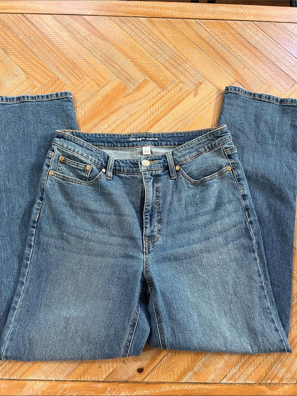 ON 34th Straight Leg Denim Jeans - Medium Blue